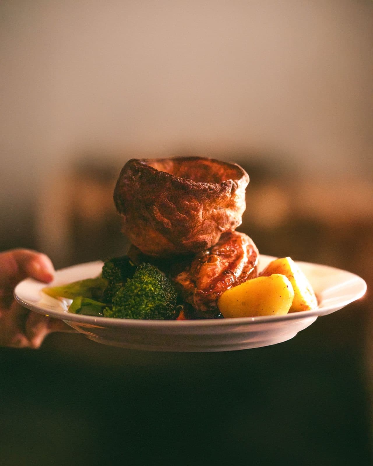 Sunday roast plate at The Woodbine